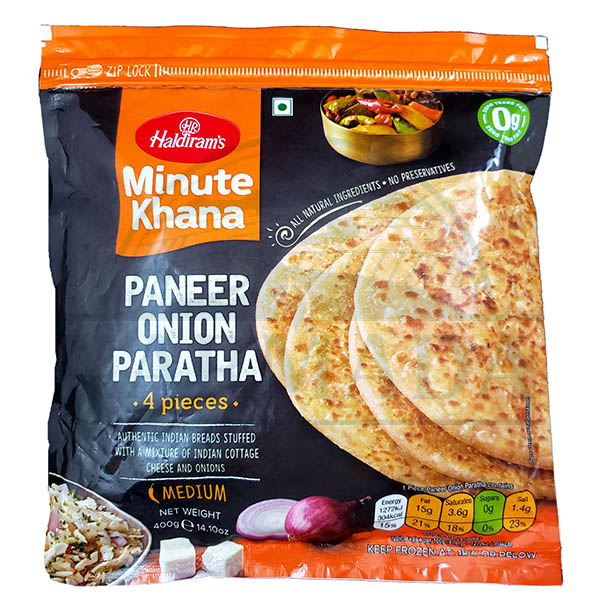 HALDIRAM PANEER ONION PARTHA 4PC 14OZ