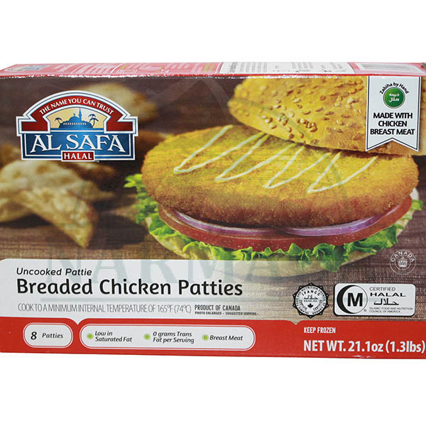 AL SAFA BREADED CHICK PATTIE 21.1OZ