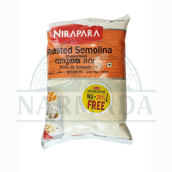 NIRAPARA ROASTED SEMOLINA 1KG