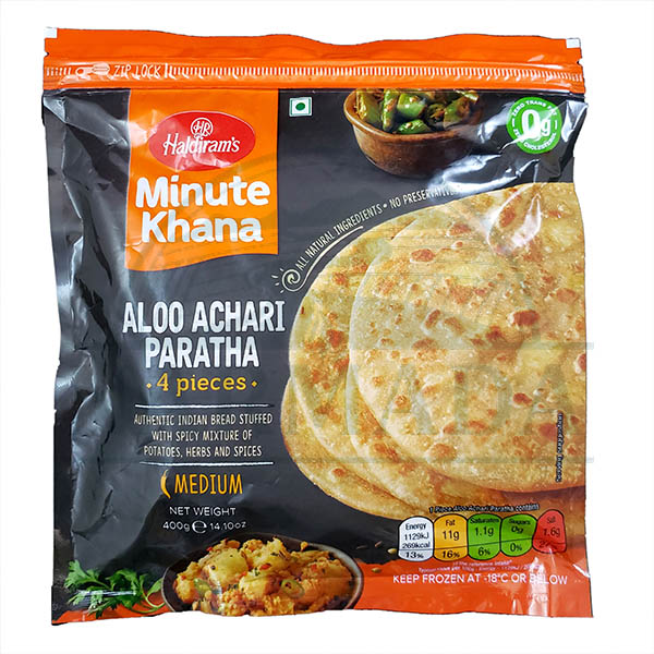 HALDIRAM ACHARI ALOO PARATHA 4PC 14OZ