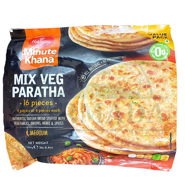 HALDIRAM MIX VEG PARATHA VP 16pc 3.5LB