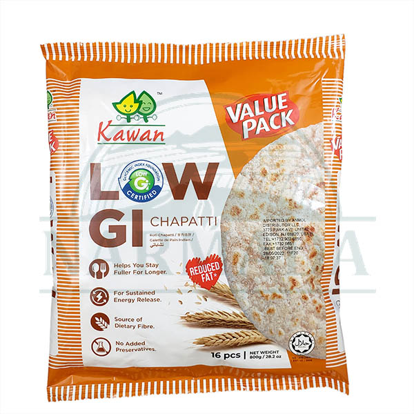 KAWAN LOW GI CHAPATI 16PC VP 800G