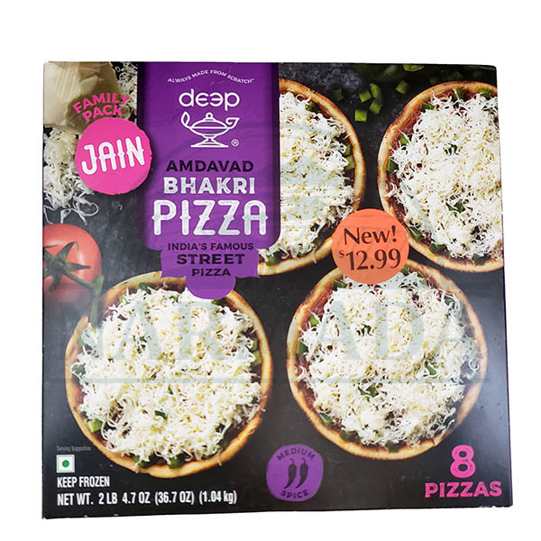 DEEP AMDAVAD BHAKHRI PIZZA JAIN 2LB 8PC