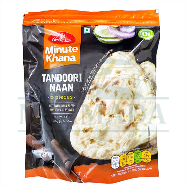 HALDIRAM TANDOORI NAAN 5PC 14OZ
