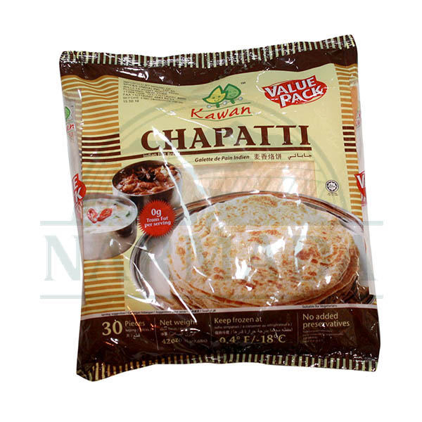 KAWAN  ROTI CHAPATI BULK 24PC 2.6LB