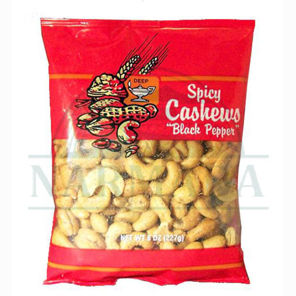 DEEP SPICY CASHEWS RED P 8 OZ