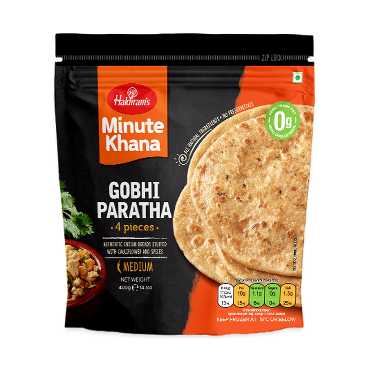 HALDIRAM GOBHI PARATHA 14OZ - Image 1