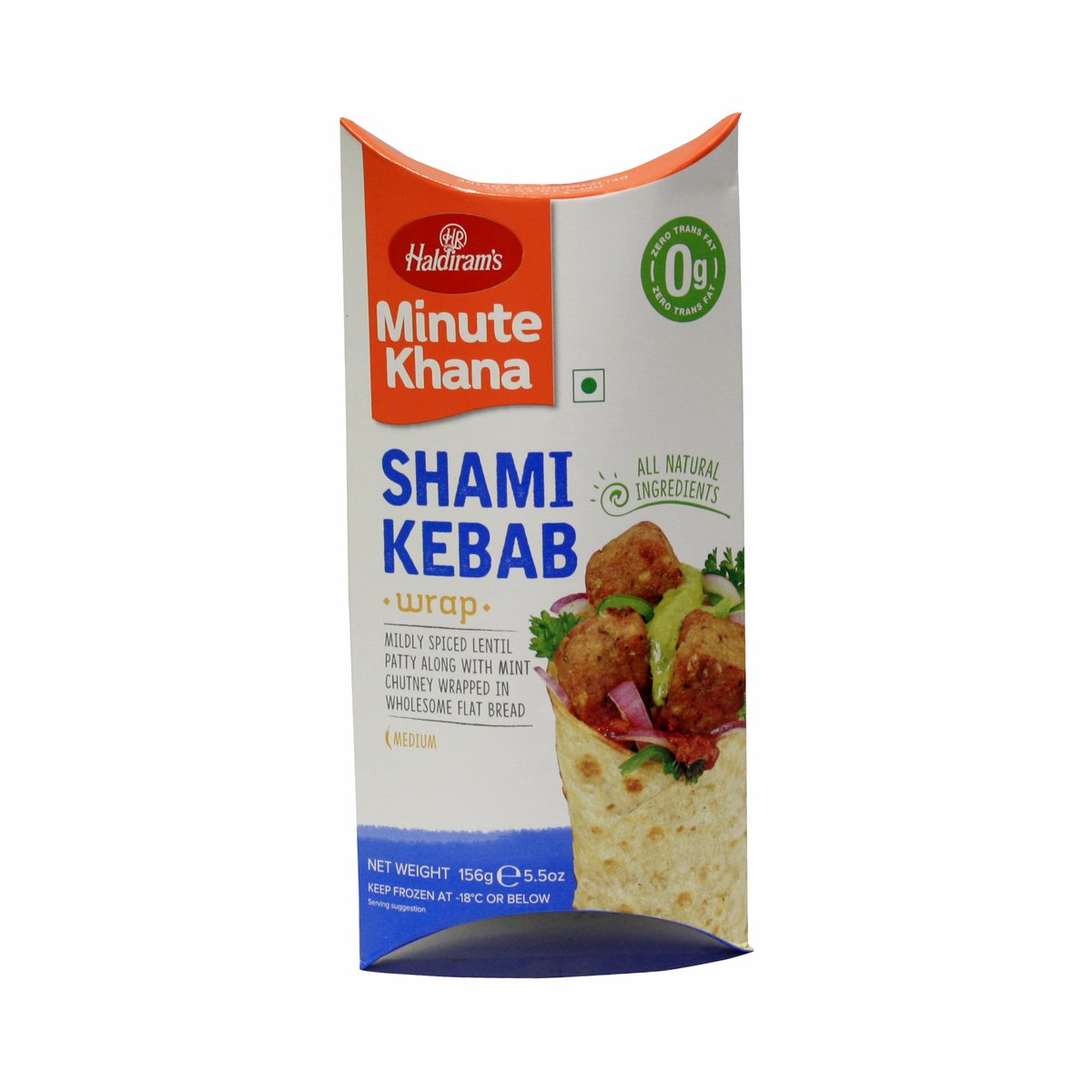 HALDIRAM DESI WRAPS SHAMI KEBAB 5.5OZ - Image 1