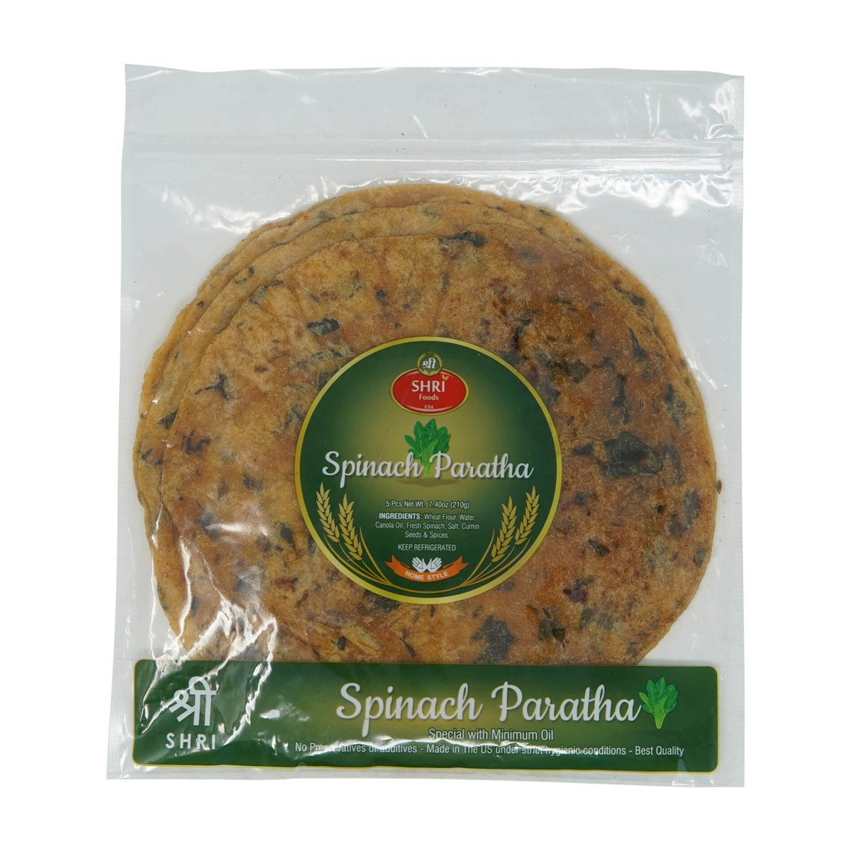 PARATHA SPINACH 5 PC SHREE - Image 1