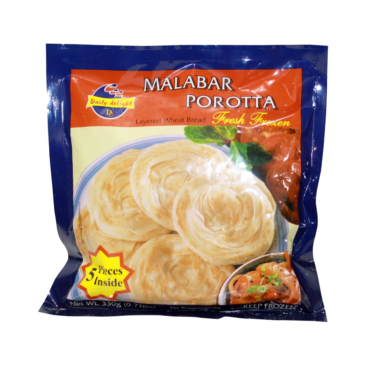 DAILY DELIGHT MALABAR POROTTA FP 2LB - Image 1