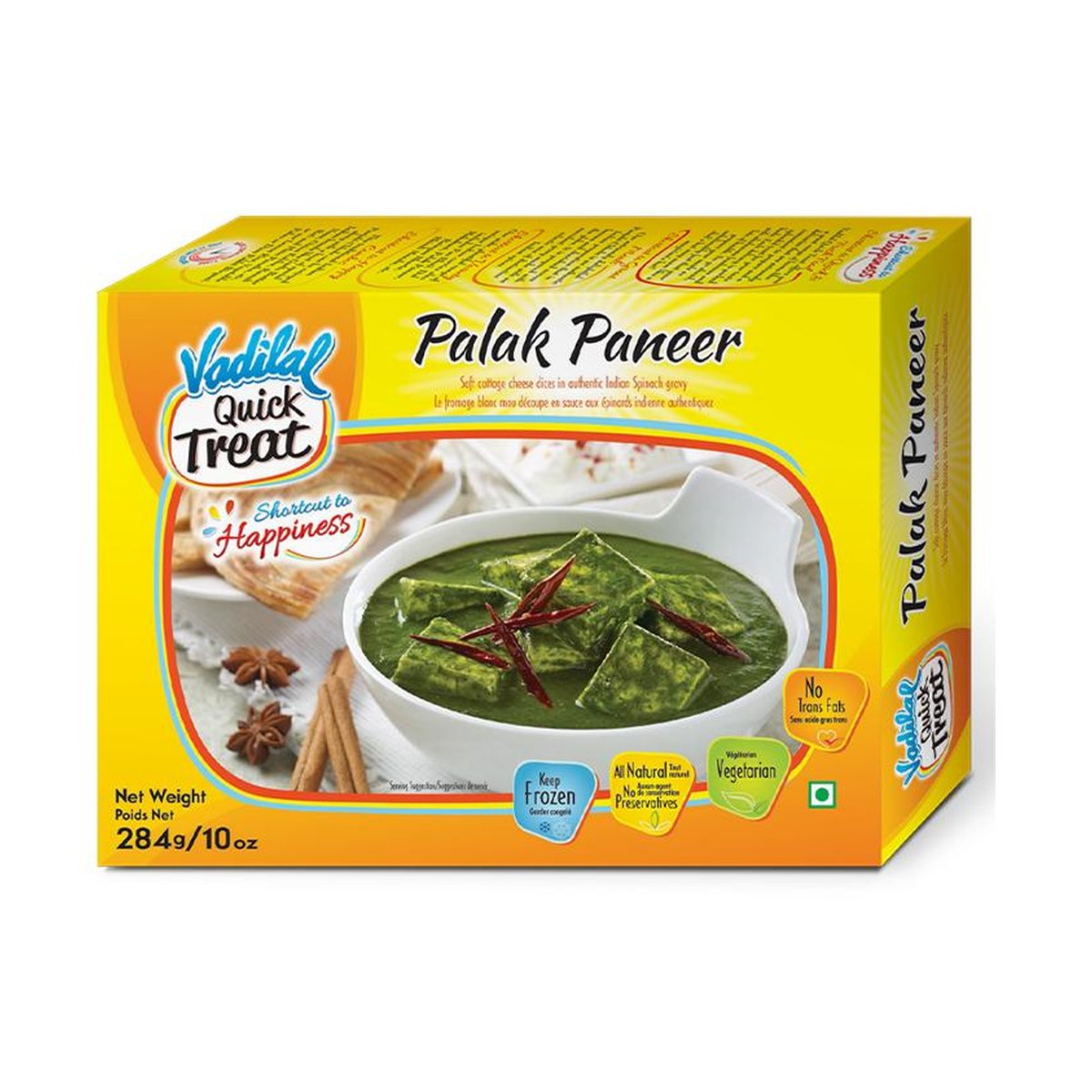 VADILAL PALAK PANEER 10OZ - Image 1