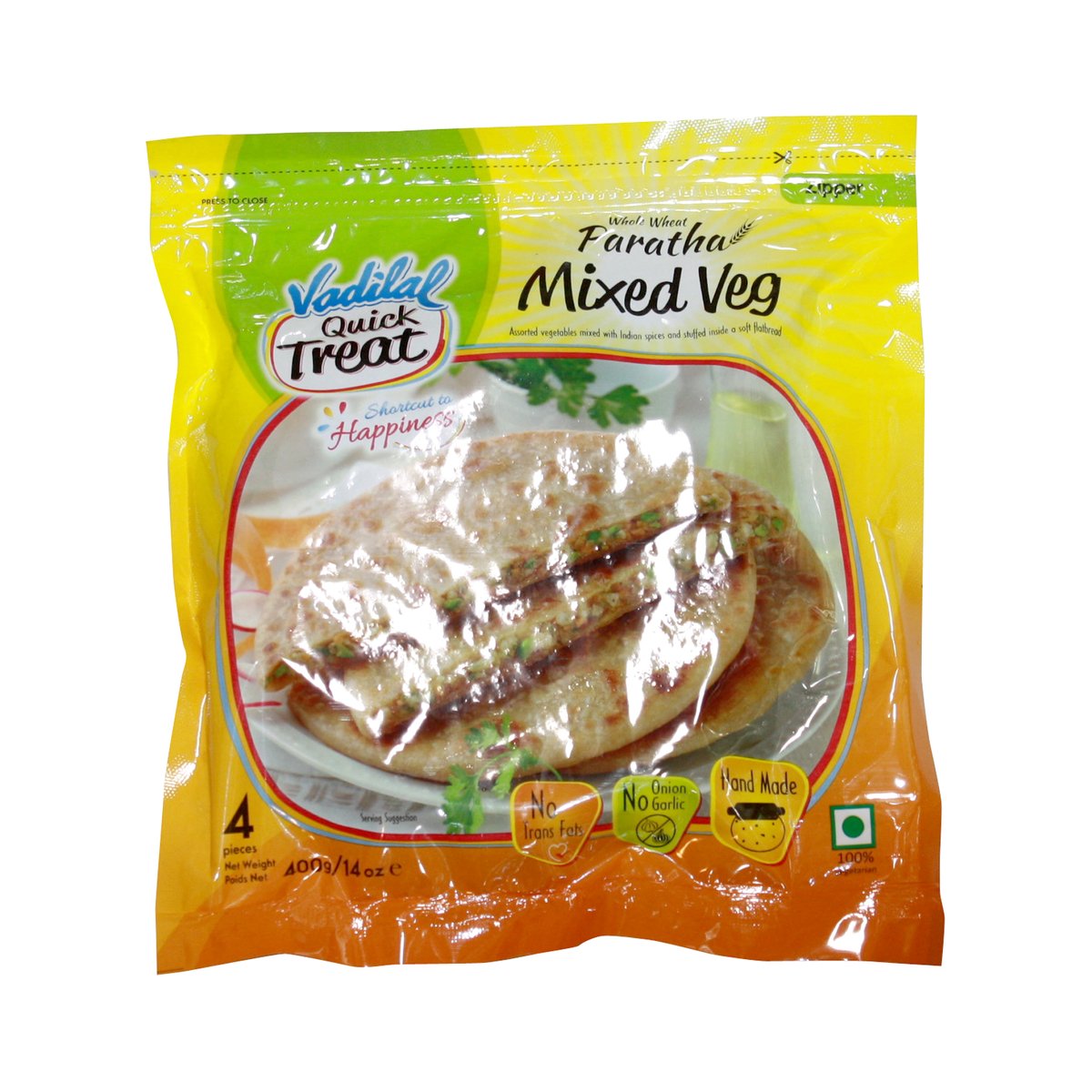 VADILAL MIXED VEG PARATHA 14OZ - Image 1