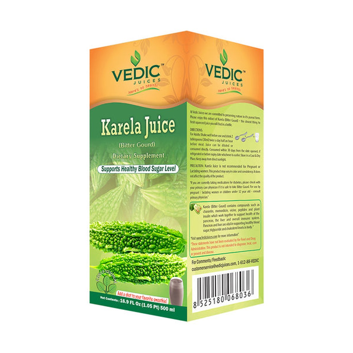 VEDIC KARELA JUICE 1 LTR REG - Image 1