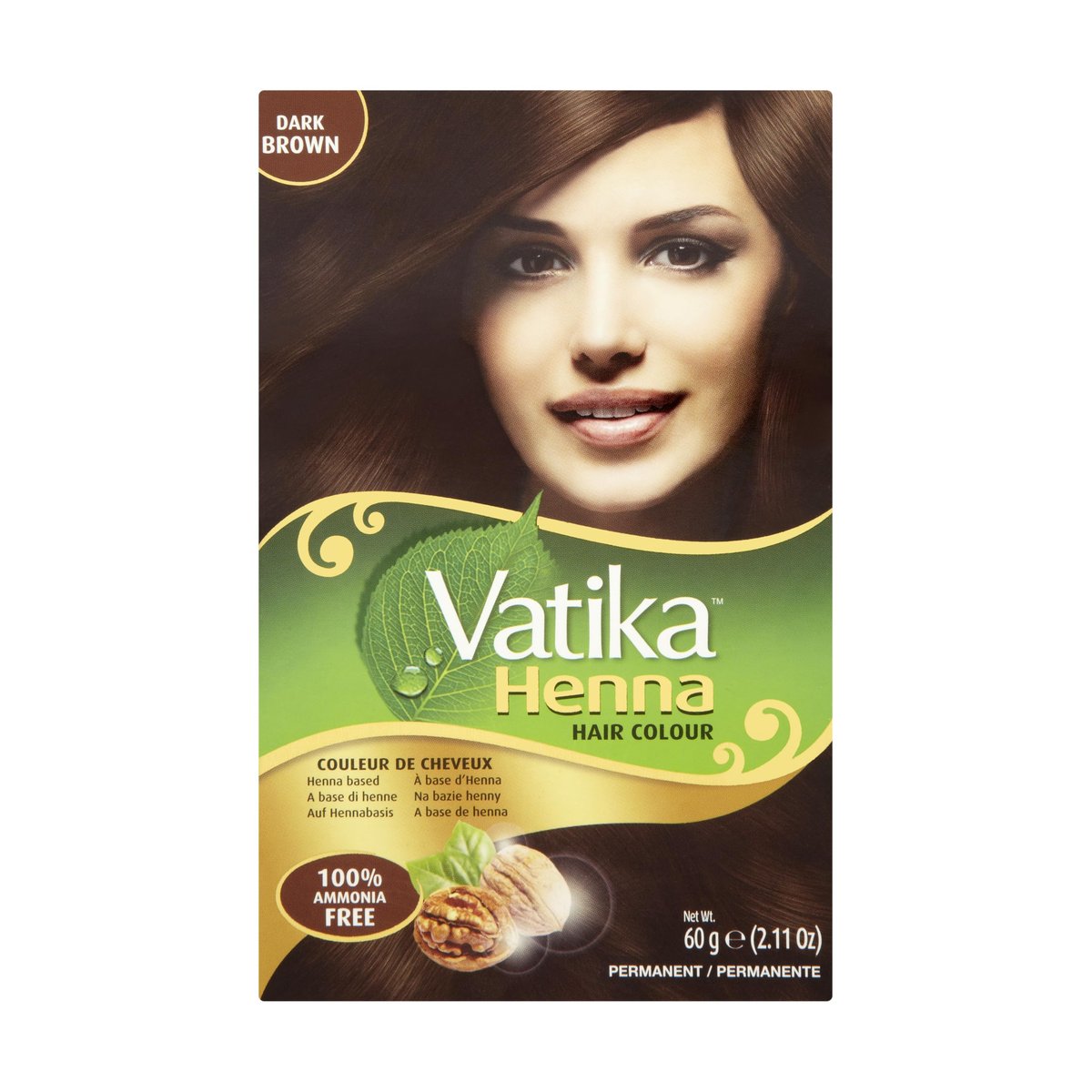 VATIKA HENNA HAIR CLR DARKBRWN - Image 1