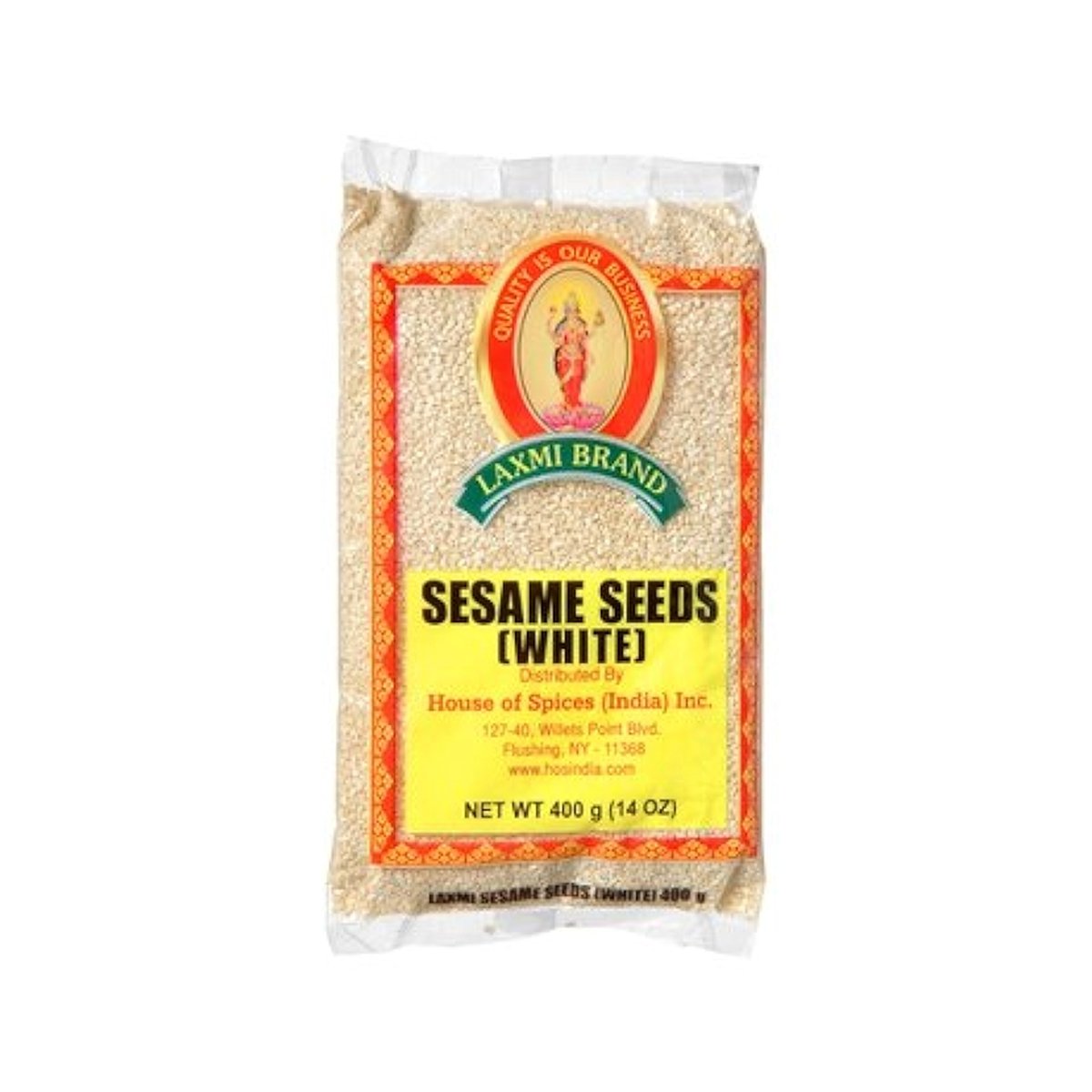 LAXMI WHITE SESAME SEED 14OZ - Image 1
