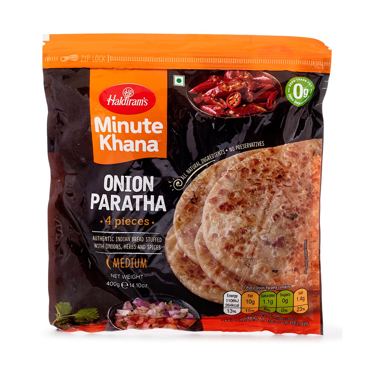 HALDIRAM ONION PARATHA 14OZ - Image 1
