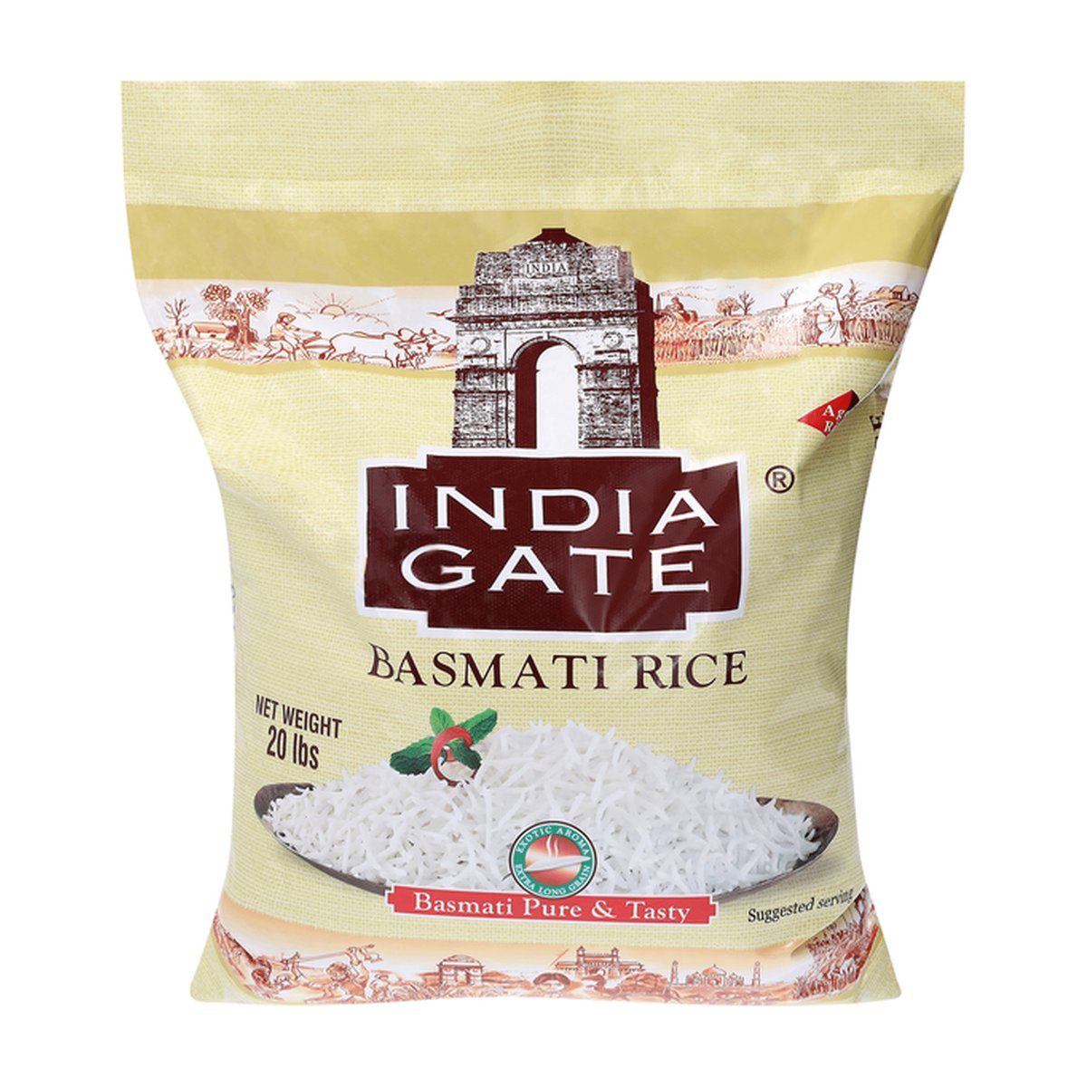 INDIA GATE BAS RICE 20LB - Image 1