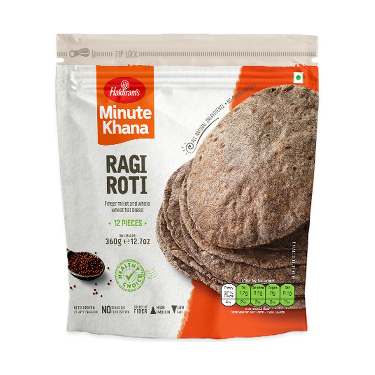 HALDIRAMS RAGI ROTI 12PC 12OZ - Image 1