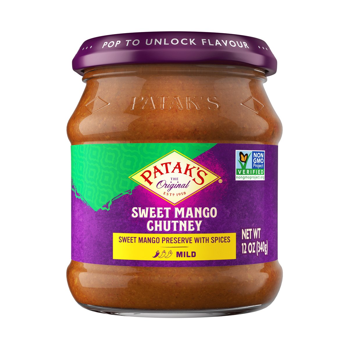 PATAK SWEET MANGO CHUTNEY 12OZ - Image 1