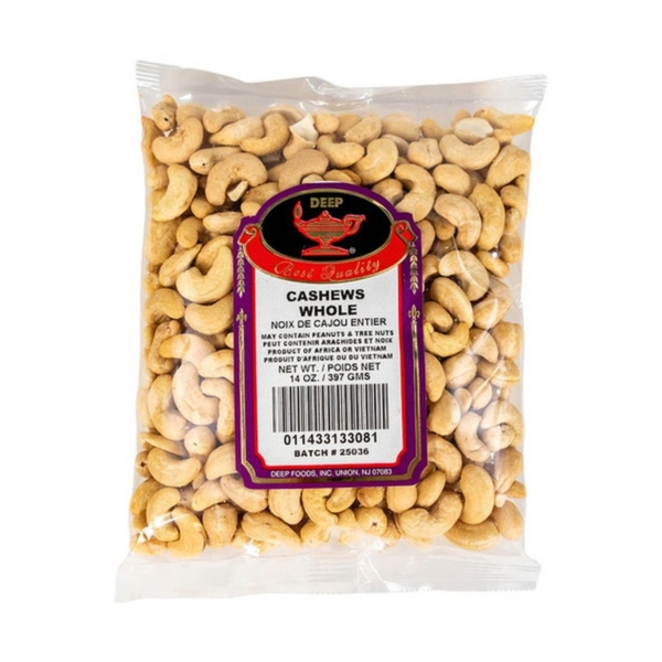 CASHEWS WHOLE 14OZ DEEP