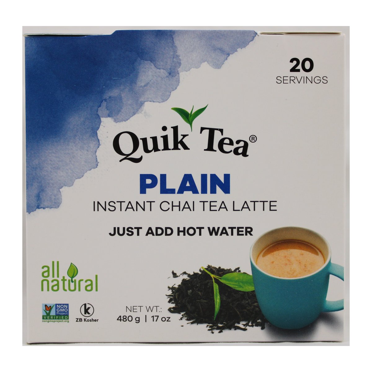 QUIK TEA PLAIN CHAI 17OZ - Image 1