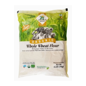 ORGANIC WHOLE WHEAT FLOUR 1KG 24MANTRA