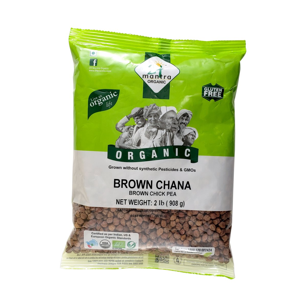 24MANTRA ORGANIC BROWN CHANA 2LB - Image 1