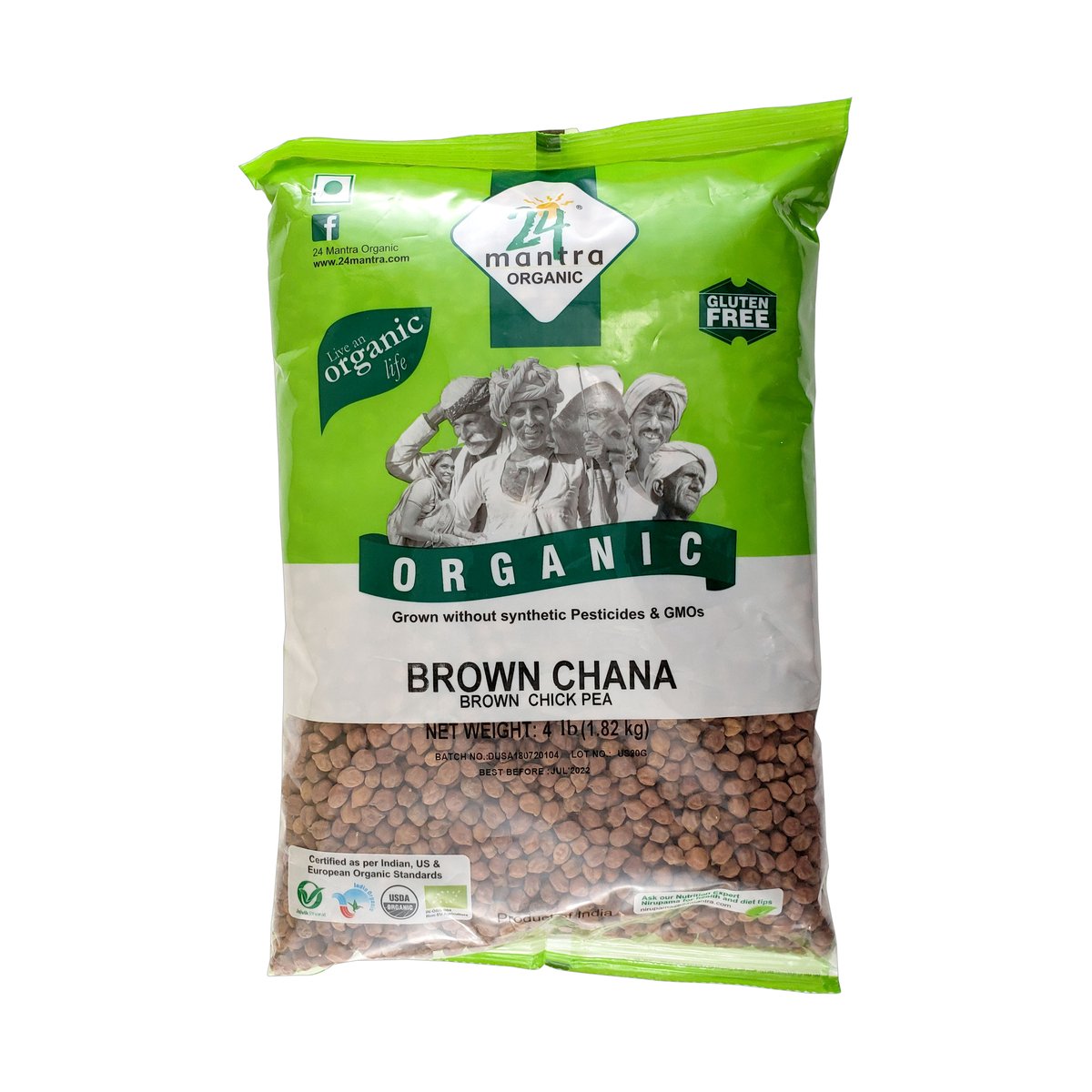 24MANTRA ORGANIC BROWN CHANA 4LB - Image 1