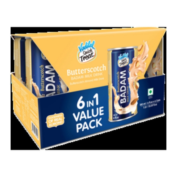 VADILAL BUTTERSCOTCH BADAM DRINK 6 PACK