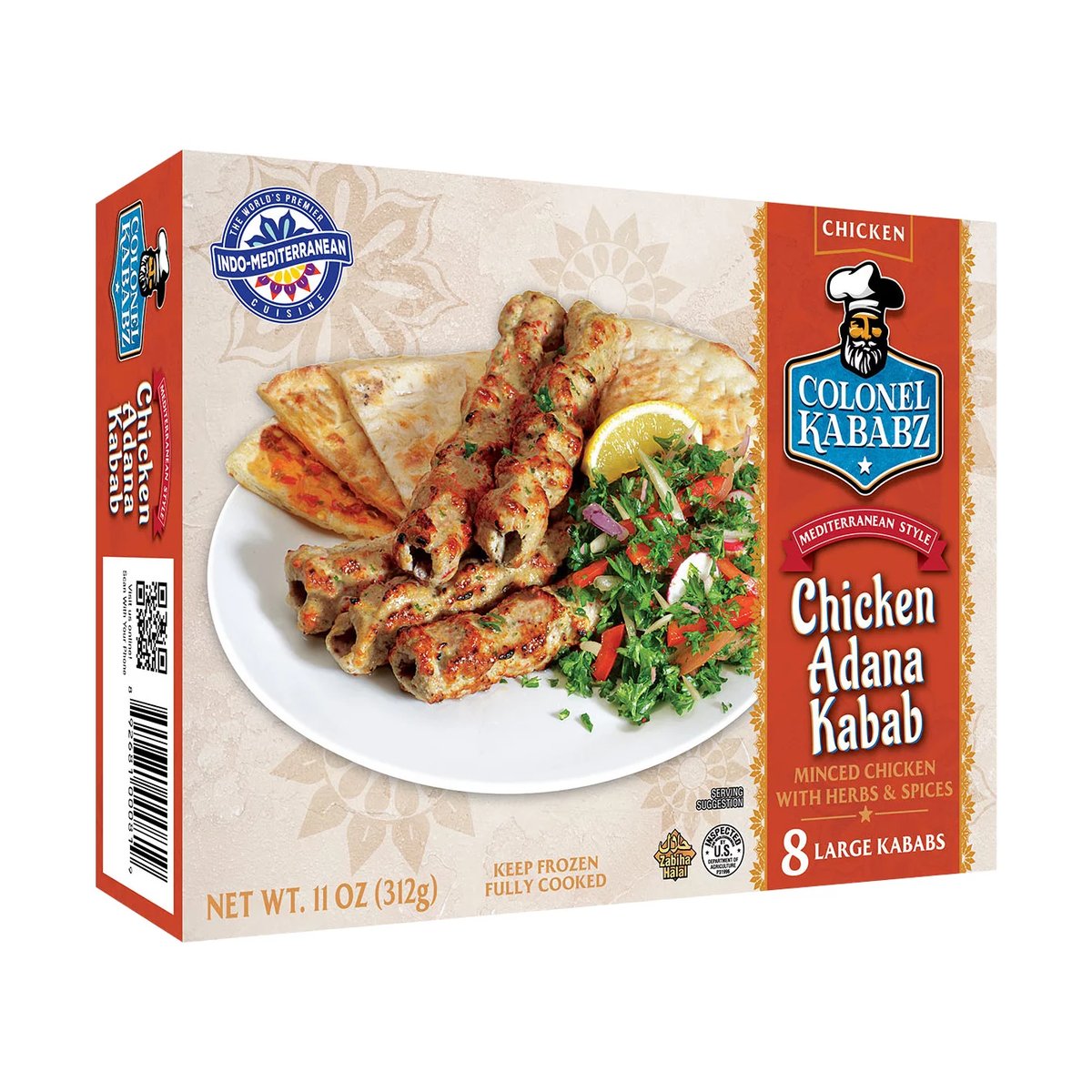 COLONEL KABABZ CHICKEN ADANA KABAB 11OZ - Image 1