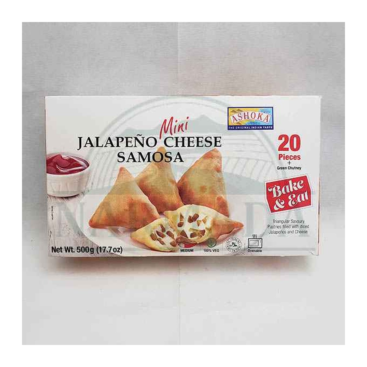 ASHOKA JALAPENO CHEESE SAMOSA 20PC - Image 1