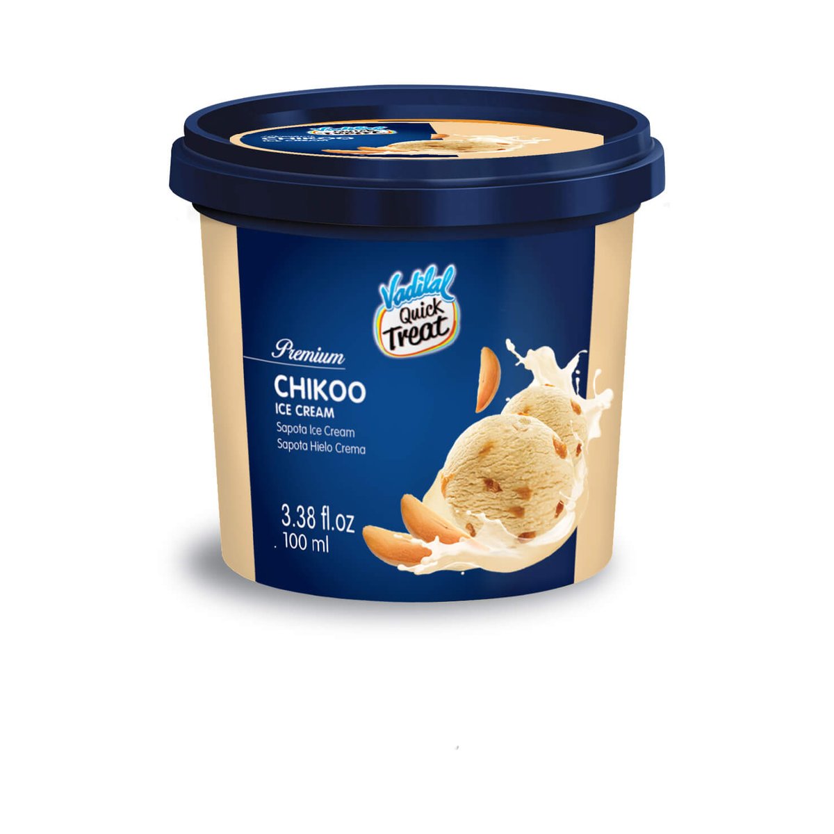 VADILAL CHIKOO ICE CREAM 100ML - Image 1