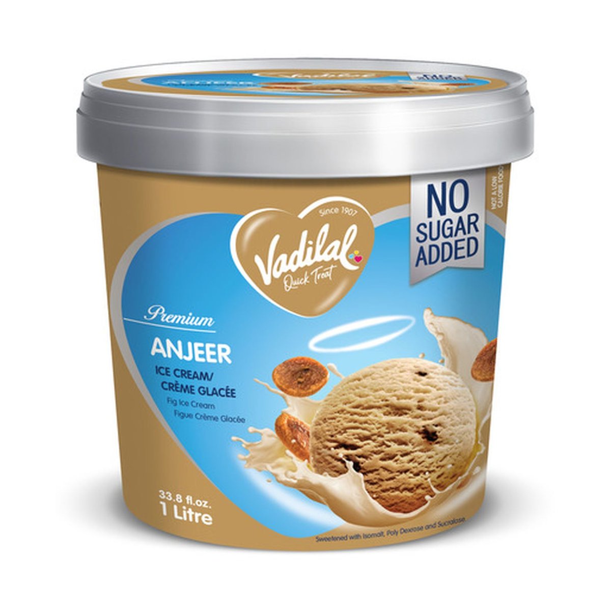 NO SUGAR ANJEER 1 LT VADILAL - Image 1