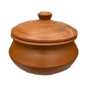 CLAY BIRYANI POT W/GLASS LID 2LT