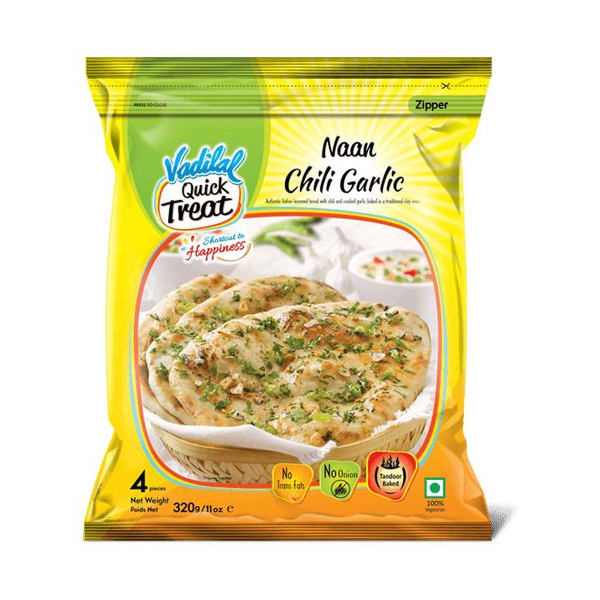 VADILAL CHILI GARLIC POTATO POP 14OZ - Image 1