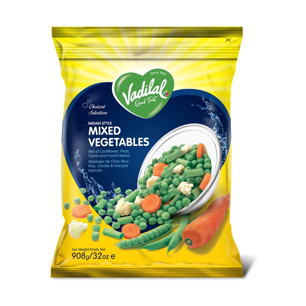 VADILAL MIX VEGETABLES 908GM - Image 1