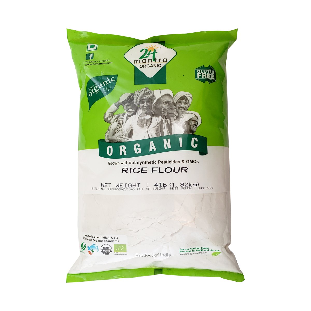 24MNTRA ORG RICE FLOUR 4LB - Image 1