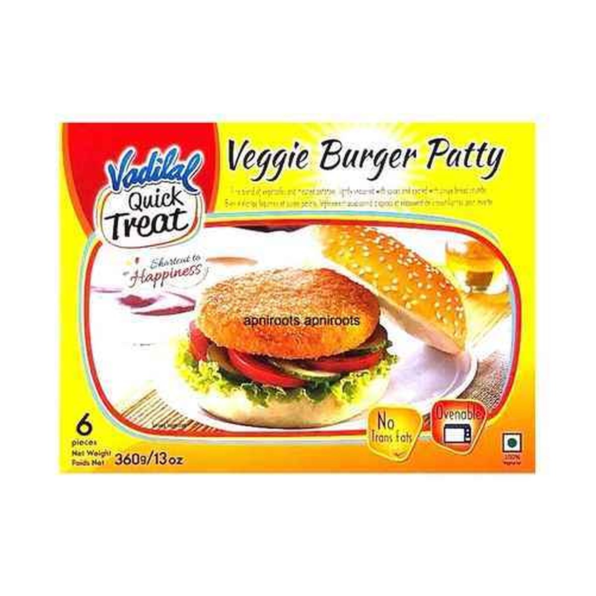 VADILAL VEGGIE BURGER PATTY BULK 1.98KG - Image 1