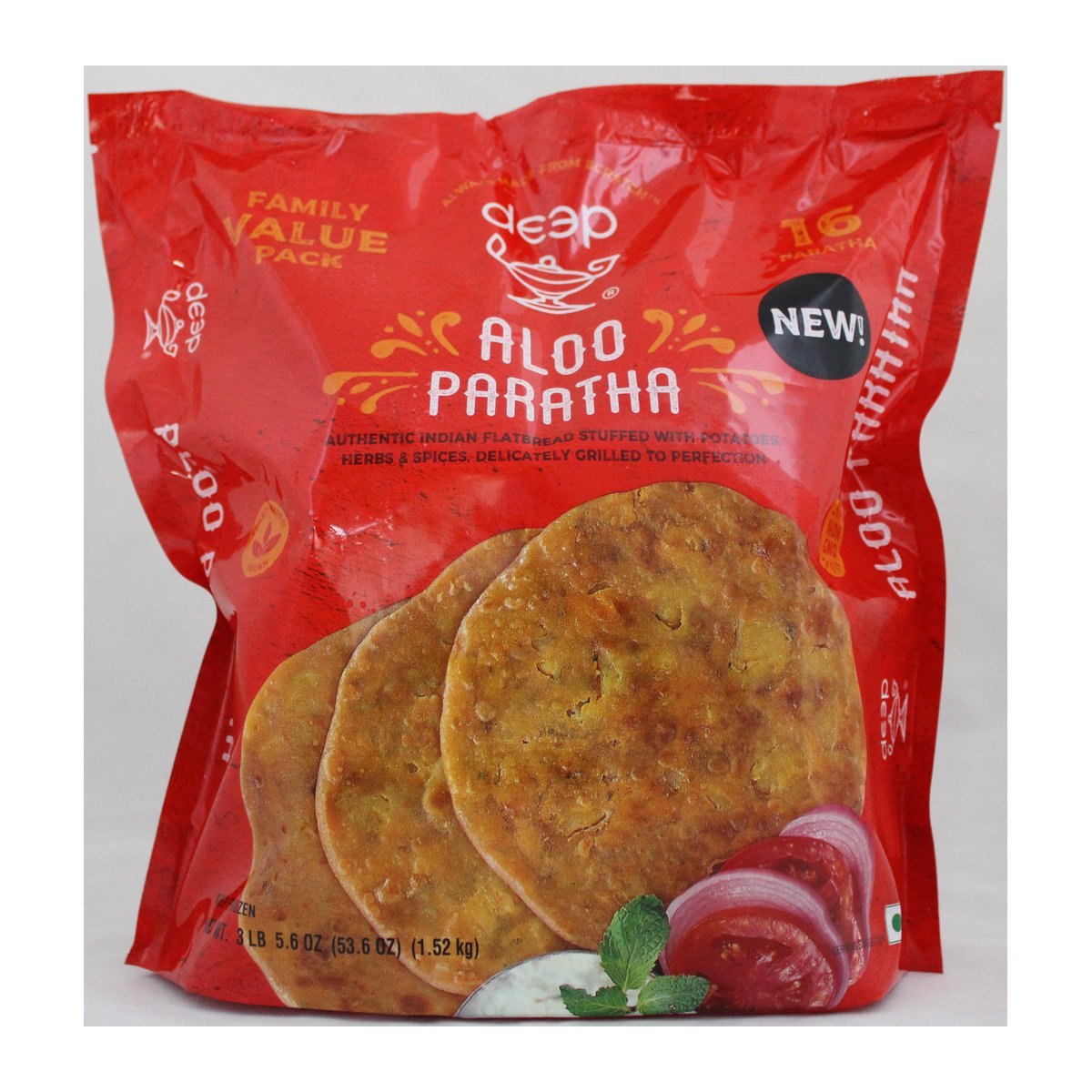 DEEP ALOO PARATHA FP 16PC 3.3LB - Image 1