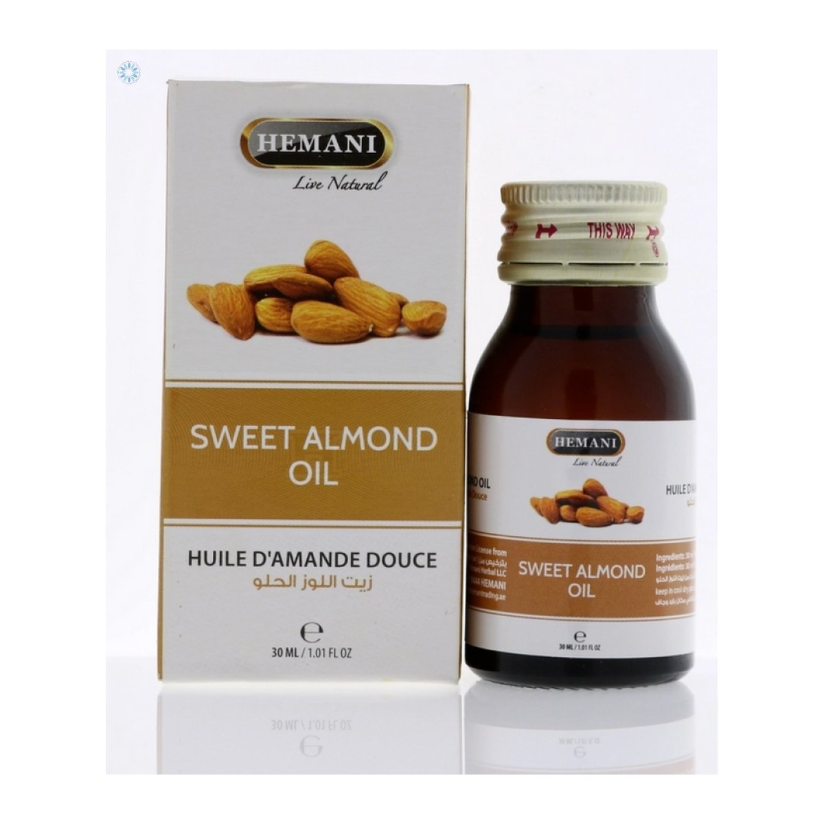 HEMANI  ALMOND OIL 30ML - Image 1