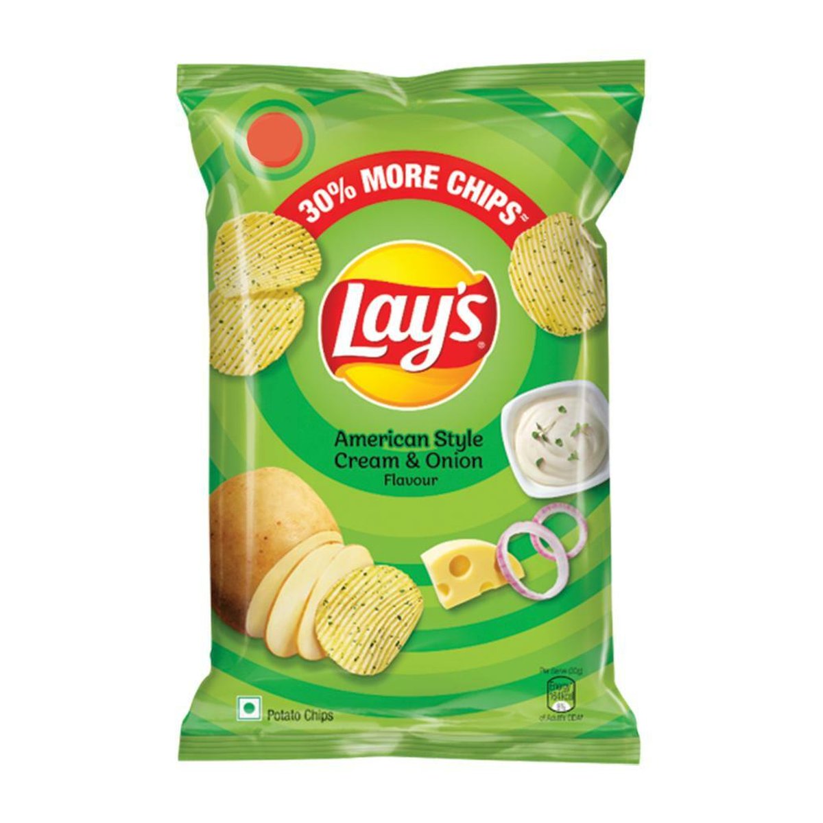 LAYS AMERICAN CREAM & ONION 52GM - Image 1