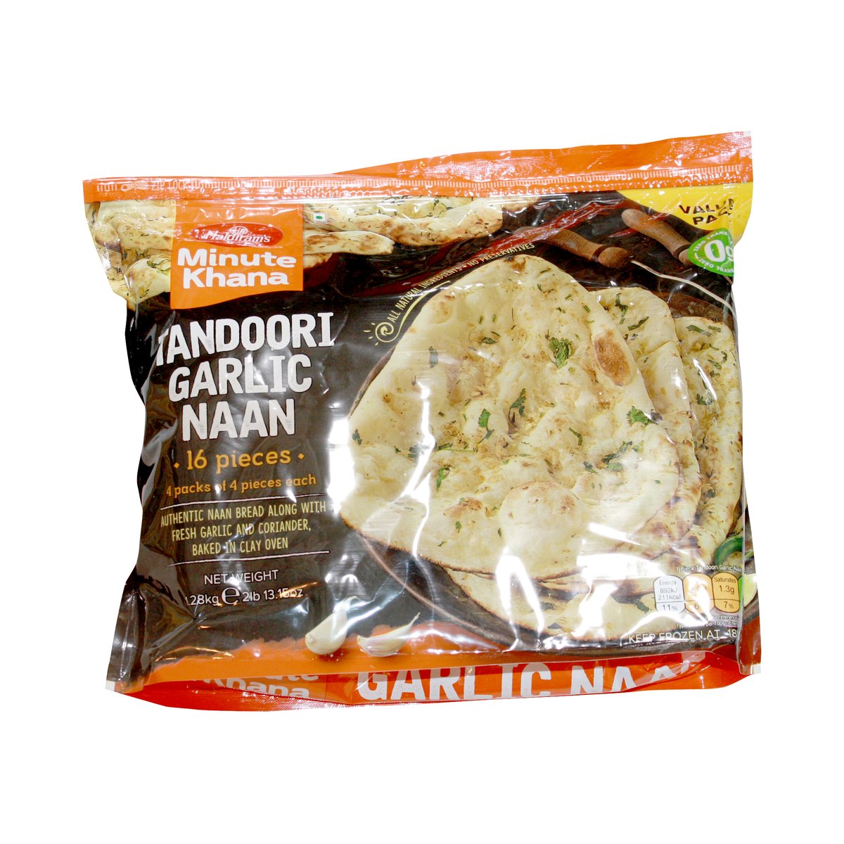HALDIRAM TANDOORI GARLIC NAAN 1.28LB - Image 1
