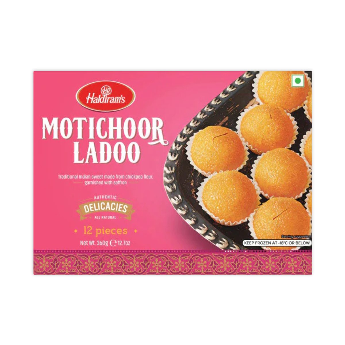 HALDIRAMS MOTICHOOR LADOO 12OZ - Image 1