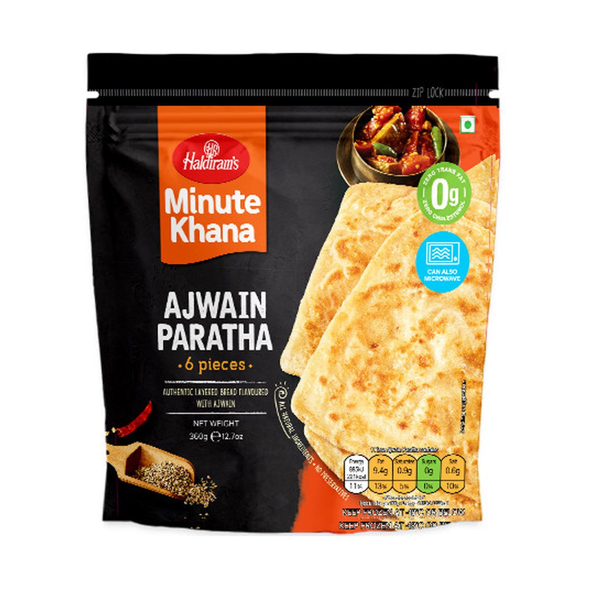 HALDIRAM AJWAIN PARATHA 12 OZ - Image 1