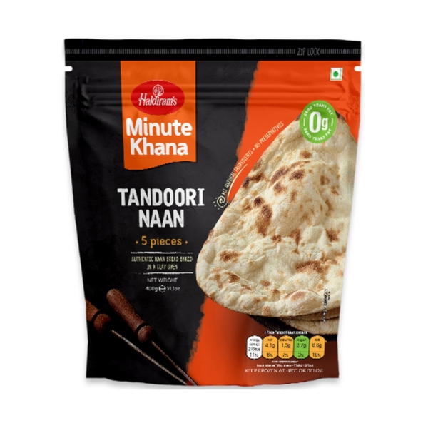HALDIRAM TANDOORI NAAN 5PC 14OZ