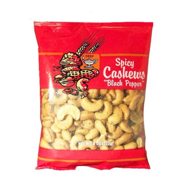 DEEP SPICY CASHEWS RED P 8 OZ