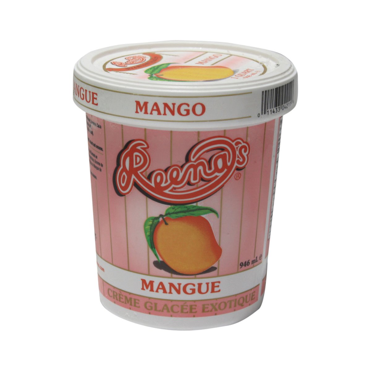 REENA MANGO ICE CREAM 1 QT - Image 1