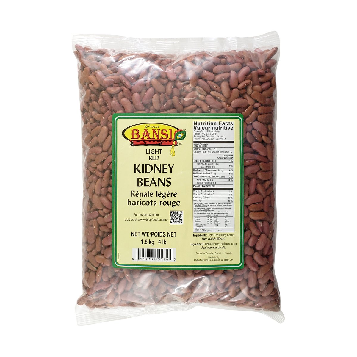 BANSI RAJMA 4LB KID BEANS LIGHT - Image 1