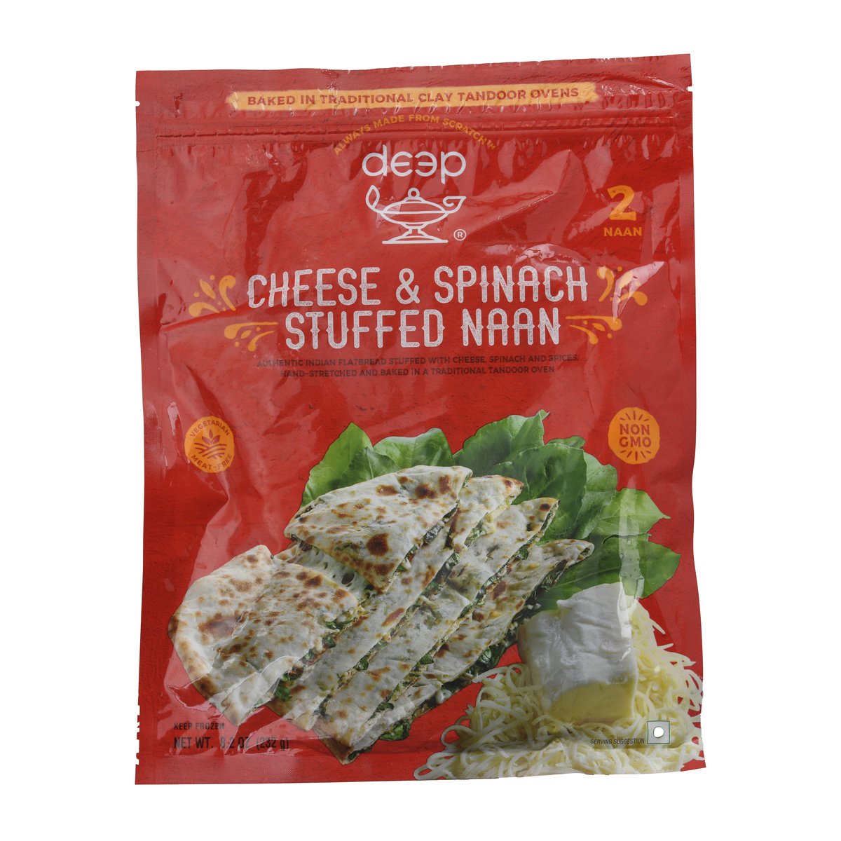 DEEP CHEESE AND SPINACH STUFFED  NAAN - Image 1