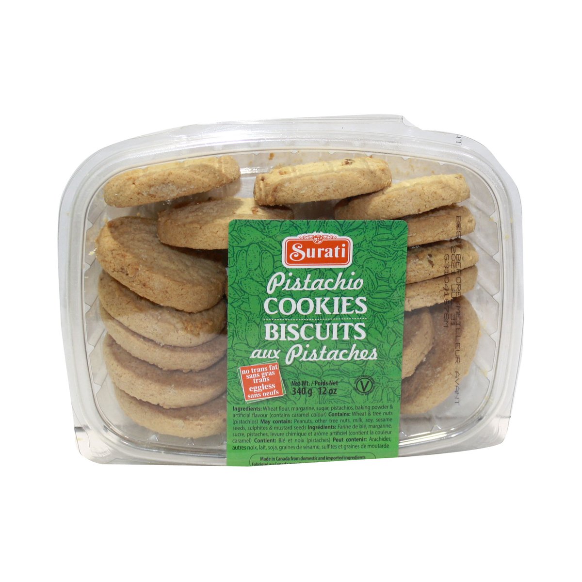 SURATI PISTACHIO COOKIES 12 OZ - Image 1